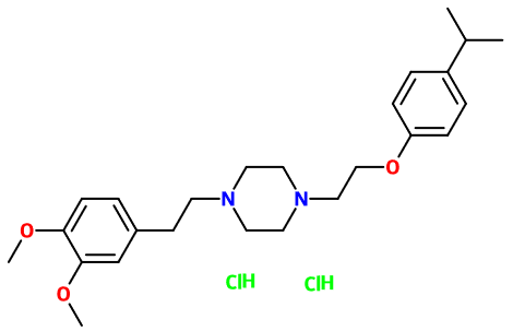 (image for) MC080251 Piperazine, 1-[2-(3,4-dimethoxyphenyl)ethyl]-4-[2-[4-(1-methylethyl)phenoxy]ethyl]-, dihydrochloride